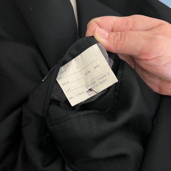 Stafford men's blazer 44L black 3 button sport coat suit jacket - Picture 4 of 5